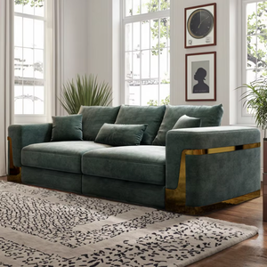 Foshan Factory Gold Legs Modern Nice <strong>Sofa</strong> Design Furniture Two Seater Home Living Room Upholstered <strong>Sofa</strong> <strong>Cama</strong> <strong>Moderno</strong> - Product Image 3