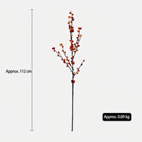 Kunstmatige bessentakjes zijden bloemen duindoorn fruittakken natuurlijk decoratief blad voor bruiloft, huis en fotografie