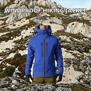 เสื้อแจ็คเก็ตเดินป่ากันลมน้ำหนักเบา ราคาสุดคุ้ม สีพื้น สำหรับผู้ชาย ใส่เที่ยวกลางแจ้ง ฤดูใบไม้ร่วง ซิปผ้ายืดหยุ่น กันน้ำ แห้งเร็ว - Product Image 2