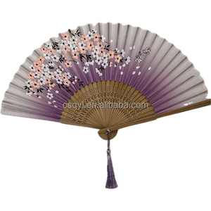 Éventails pliants à main en bambou peints FAREA First Class 21 cm, style vintage rétro chinois/<span class=keywords><strong>japonais</strong></span>, avec pochette en <span class=keywords><strong>tissu</strong></span> écologique - Product Image 6