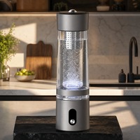 Bouteille d'eau hydrogénée portable 3000-6000ppb SPE PEM alimentée par batterie avec lumière LED pour usage extérieur, réduction de prix en gros OEM