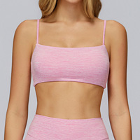 Soutien-gorge de sport pour femme à double bretelles brossées et dos ajouré, haut athlétique rembourré et ajusté pour la course en extérieur et l'entraînement en salle de sport, Style 4510