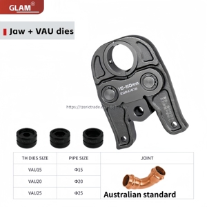 Cabezal de Herramienta de Prensado Hidráulico Industrial Glam para Tuberías, Prensa Universal para Bricolaje, Mordazas para Pex, Cobre, Perfiles TH/U/V/M/<span class=keywords><strong>VAU</strong></span>/VUS - Product Image 4