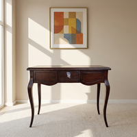Console traditionnelle en bois foncé avec pieds cabriole, style provincial français, pour entrée, hôtel, salon, vente en gros, OEM, sur mesure