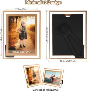 Crystal Glass Photo <b>Frame</b> - Wedding <b>Certificate</b> Display Stand (Multiple Sizes) - Product Image 3