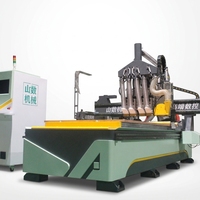 Routeur CNC 3 axes Shanshu Nc Studio pour le travail du bois, la gravure, moteur de broche 6 kW, précision 0,01 mm, machine Syntec Plc
