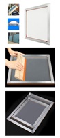 8x12 18x20 20x24 23x31 pouces cadres de pochoir de sérigraphie en aluminium sur mesure avec maille