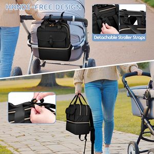 Bolsa refrigeradora de viaje portátil, compartimento de bombeo, impermeable, de poliéster, de silicona, con cremallera personalizada, sacaleches portátiles, bolsa con letras, comida - Product Image 6