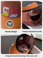 Gorra de Béisbol de Primavera/Verano, Algodón, Color en Contraste, Patrón de Letras Bordadas, Unisex, Transpirable, Ajustable, Fabricante ODM/OEM