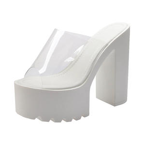 Sandales à talons hauts en PVC transparent de 14 <span class=keywords><strong>cm</strong></span>, vente en gros directe d'usine, talons hauts pour femmes, talons hauts de créateur - Product Image 2