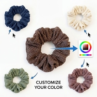 Nouvelle élastique à cheveux en polyester à motif floral délicat pour femme, élégante et polyvalente, pour chignon ou queue de cheval, accessoire de coiffure de haute qualité