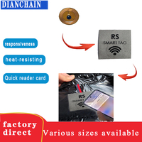 Puce NFC personnalisable Rfid 13.56mhz ours étiquette en tissu RFID NFC inviolable lavable