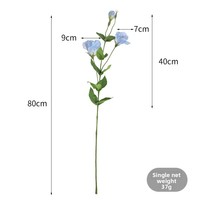 Bunga Simulasi Desainer Bahan Polyester Lembut untuk Florikultura, Ukuran 80CM4, Eustoma, untuk Pernikahan dan Dekorasi Rumah, Buket Cetak Sablon
