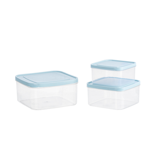 Hot Sale Set of 3 Hokori <b>Square</b> Food <b>Container</b> BPA Free Airtight <b>Plastic</b> Meal Prep Storage Boxes - Product Image 6