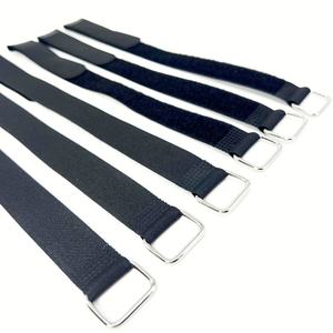 สายเคเบิลลวดสายรัดสำหรับจัดการเทปพิมพ์โลโก้สายรัดตะขอและห่วงแบบนำกลับมาใช้ใหม่ได้พร้อมหัวเข็มขัดโลหะ - Product Image 2