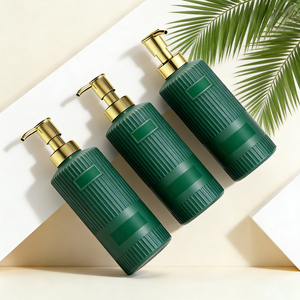 Botella de Champú de Plástico PET de Lujo de 500 ml, Botella Cosmética Redonda con Pulverizador - Product Image 5