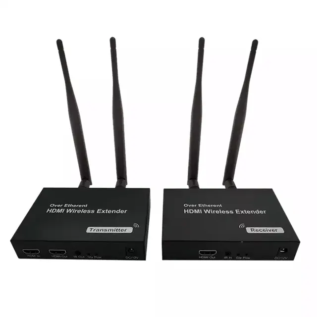 Werksverkauf 200m Wireless HDMI Extender 1080p HD WIFI Video HDMI Sender Empfänger 2.4G/5G IR 1 TX bis 4 RX PC TV