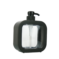 Flacon pompe carré en plastique vide de 300 ml et 500 ml pour emballage cosmétique, crème pour les mains, lotion corporelle, savon liquide, shampoing