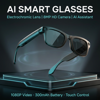 Lunettes Intelligentes Électrochromiques avec Assistant IA, Reconnaissance d'Objets IA, Traduction IA en Temps Réel, Chat IA, Lecteur de Musique et Appels Téléphoniques