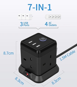Dải Mở Rộng Nguồn 7 Trong 1 Cho Thiết Bị Gia Dụng, 3 Cổng Sạc USB - Product Image 5