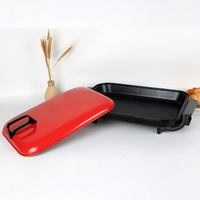 Gril électrique multifonctionnel coréen antiadhésif en maifanite avec thermostat réglable, plaque de cuisson Teppanyaki d'intérieur pour steak