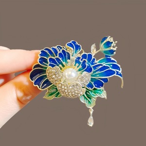 Broche de Flor de Peonía, Elegante Broche de Estilo Chino para Mujer, Broche Clásico, Accesorios de Joyería - Product Image 3