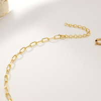 Pulsera y Collar de Cadena de Oro de 10k, Diseño de Clip de Papel de 1.9mm, Hueco y Sólido, Venta al Por Mayor