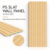 Panneau mural Easy Clean PS avec design à rainures modernes pour les projets de décoration intérieure