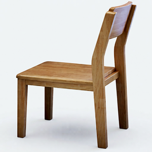 Chaise de salon moderne en bois, dossier solide, design minimaliste, mobilier de maison - Product Image 2