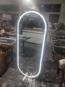 Hot Led Ánh Sáng Treo Tường Thông Minh Gương Cho Tóc Salon Một Mặt Chiếu Sáng Thiết Kế Hiện Đại Phong Cách Chuyên dụng Kính Gương - Product Image 5