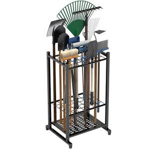 Support de rangement pour outils de jardin en acier robuste, capacité jusqu'à 50 pieds cubes, pour l'organisation du garage et du remise extérieure - Product Image 1