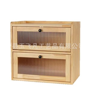 Boîte de rangement pour pain en bois massif, double couche, hermétique, pour la cuisine, rectangulaire, F58 - Product Image 3