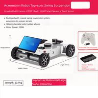 Châssis d'inspection intelligent ROS2 WD |   Capacité de charge de 45 kg, vitesse de 1,65 m/s, multi-suspension pour utilisation en extérieur/éducative |   1 an