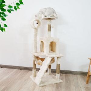 Pohon Kucing Memanjat Besar Kayu Mewah Tempat Cakar Pohon Kucing Menara Kondominium - Product Image 2