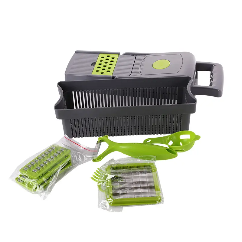 Multifunctional Vegetable Cutter Kitchen Food Chopper Slicer Fruit Cheese Shredder Green Industrial Vegetable Cutter