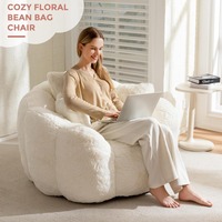 Sofá Cama Minimalista Moderno Transfronterizo, Sillón de Lectura Acolchado Extra Grande y Suave, Espuma Triturada, Resistente a Arañazos y al Cabello