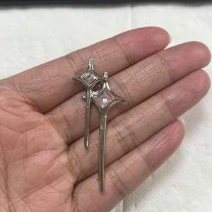 إنز العصرية مفتاح BB الرجعية مزدوجة الوجهين الماس قلب مجوف متصل نجمة الديكور سحر خردة Diy مجوهرات الحرف اليدوية - Product Image 3