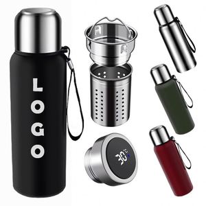 Custom Bulk Stainless Steel Insulated Water Bottles Thermos Tumbler Vacuum Flasks Custom Brand Logo 2023 Botella De Agua OEM ODM - Product Image 1