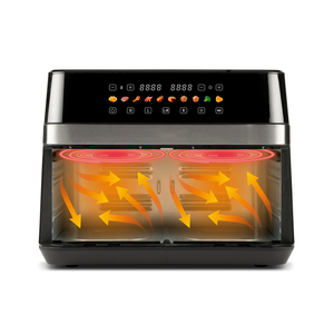 Friteuse à <span class=keywords><strong>air</strong></span> double panier 6+6L en acier inoxydable, sans huile, grande capacité, haute efficacité, facile à utiliser, cuisson rapide, friteuse saine - Product Image 4
