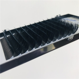 Extensions de cils en volume, marque privée, entièrement naturelles, douces, 0.07 Super Noir, faites à <span class=keywords><strong>la</strong></span> main, PBT Noir Mat, Cachemire, sans cruauté, véganes - Product Image 2