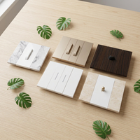 Interrupteur mural standard européen Villa Eu, interrupteur à levier en bois de noyer Schuko, panneau modulaire bicolore KLASS