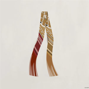 Écharpe en soie à franges de dernière génération 2026 5*130cm, écharpe de sac en <span class=keywords><strong>twilly</strong></span>, écharpe en soie de luxe, design personnalisé à imprimé léopard, écharpe en <span class=keywords><strong>twilly</strong></span> pour sacs à main - Product Image 2