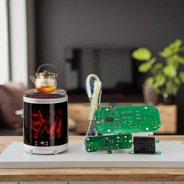 High Quality NTC MCU Control Smart Heater PCBA 2000W Through 3000W Overheat Tip Over Protection Ready Circuit Board
