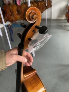 SurpassMusic <span class=keywords><strong>Violoncelle</strong></span> artisanal 4/4, 7/8, 1/4, 1/2 en épicéa et érable massifs, finition vernie brillante, prêt à jouer, son agréable, belle veine <span class=keywords><strong>du</strong></span> bois - Product Image 4