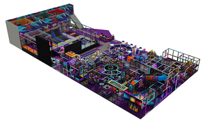 Equipo de Parque de Atracciones Personalizado Angel, Popular Parque Infantil Interior para Niños con Tobogán LED y Área de Trampolín - Product Image 4