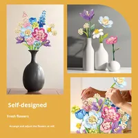 Jie Xing JJ9092 Blocs de construction DIY en plastique ABS, 40 pièces, pour arrangement floral, ornement de bureau, petite échelle 1:3