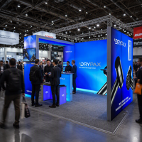 Stand d'exposition SEG avec éclairage LED, logo personnalisé imprimé, tissu tendu, pour événements professionnels et promotion de marque