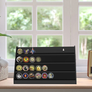 Tùy chỉnh Acrylic thách thức đồng xu hiển thị chủ Wall Mount trường hợp đồng xu quân sự - Product Image 3