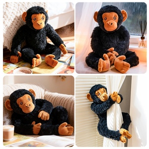Lindo Peluche Realista de Chimpancé Negro para Niños, Regalo de Cumpleaños, Muñeco - Product Image 3