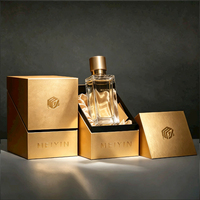 Boîte cadeau en papier de luxe avec estampage à chaud, boîte d'emballage en carton doré personnalisée de qualité supérieure pour parfums, cosmétiques, bijoux, bougies parfumées